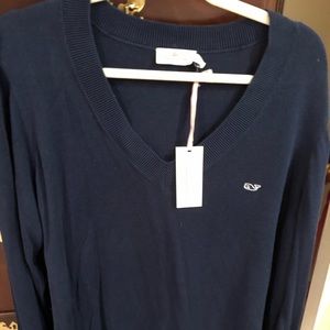 Vineyard Vibes NWT SZ XXL BLUE V NECK SWEATER